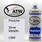 Preview: Porsche, Silver Metallic, L980: 400ml Sprühdose, von ATW Autoteile West.
